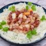 Konjaki spagettid peekoni ja krevettidega